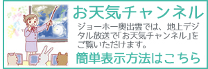 お天気チャンネル表示方法